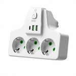 Charger l'image dans la galerie, Multiprise Murale Intelligente 6-en-1 CE13 – USB + USB-C + Sécurité